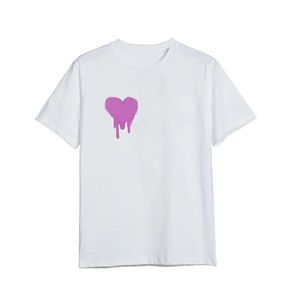 Designer Women's Heart Letter T -shirt Luxe merk Kleding Shirt Airbrushed Loose Fashion Spring Summer Tide Heren en Dames Tops