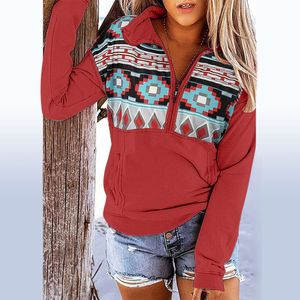 Designer dameshoodie Retro bedrukte Europese en Amerikaanse dameshoodie met ritssluiting Mode en vrije tijd Dameshoodie dames hoodies sweatshirts VG2Z