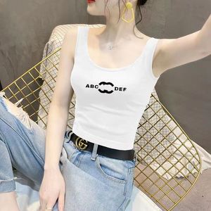 Designer dames gebreide t-shirt upgrade t-shirt mouwloze dames zomer t-shirt dames slanke tanktop