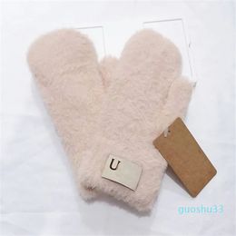 Gants de lettre pour femmes de créateur pour gants d'hiver en cachemire avec de jolis gants d'hiver chauds pour le Sport en plein air