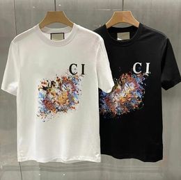Camiseta de diseñador para hombre y mujer, camiseta de talla grande, pareja de verano, manga corta, bordado impreso en 3D, letra G, cuello redondo suelto informal