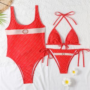 Designer Femme One Piece Haut de gamme Push Up Bikini Lettre Imprimer Sexy Split Maillots de bain Costume de plage