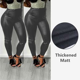 Designer damesbroek oversized pu lederen broek dames hoge taille leggings dames elastische fashiona sexy slanke passende leggings motorcycle dames heren broek6ow6