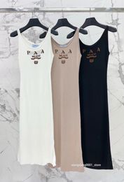 MILAN Designer Femmes Robes d'impression Mode Robe à panneaux Femmes Casual Sans manches Jupes longues Vintage Blouse Jupe longue Lady Outwears Channel Tops