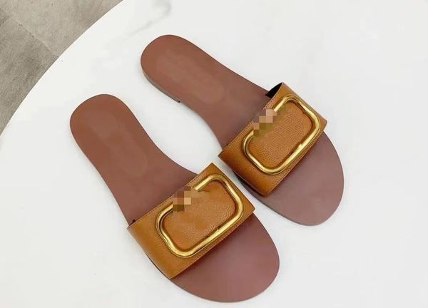 Sandales de styliste pour femmes, pantoufles transparentes en V, chaussures plates en cuir de vache, pantoufles décontractées de plage d'été, plus