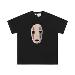 Camiseta de manga corta de diseñador para mujer, camisa informal de Anime sin rostro para hombre, primavera/verano, nueva