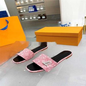 Designer dames slippers klassieke bloemen schapenvacht sandalen schoenen schuif zomermode