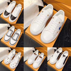 Designer femmes petites chaussures blanches toile cuir imprimé chaussures à fond épais à lacets chaussures de sport décontractées taille 35-41