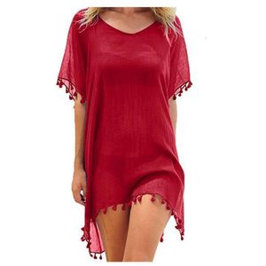 Designer Fashion Fashion Sexy Fashion de créateur Wear 2024 Summer Womens Round Coule Cluffon Robe Broucheur Loose Beach Blouse de plage décontractée pour femmes Skirtop39