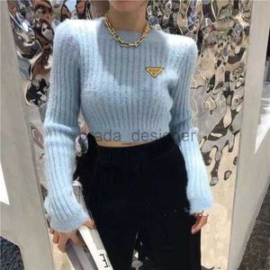 Designer damessweater Korte trui met hoge hals Damesmode Veelzijdige top Dames slim fit broekje