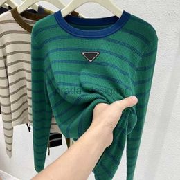 Les chandails pour femmes de créateurs tricoter 24SS AUTUMNE ONTERN OIL OIBLE LONG LONGEVEURS POURSES LOBE TOPS