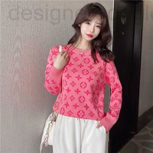 designer damessweaters nieuwe herfst trendy tops met lange mouwen ronde hals high-end slanke trui jas trui dames roze gebreide truien DWZV