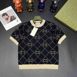 Chandails pour femmes designer printemps / été nouvelle lettre double g nouvelle laine de femmes avec un fil d'or japonais super doux haut tricot tricoté