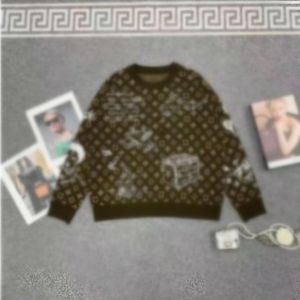 Designer damessweaters V-hals Kroon Gedrukt Gebreide Pull-kleding Vrouwelijke casual lange mouw Koreaanse warme truien Pullover Top