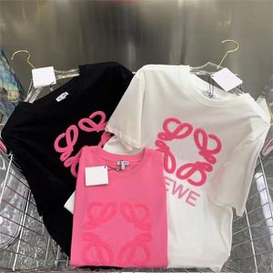 T-shirt pour femme de créateur nouveau logo brodé populaire lâche mi-longueur minceur décontracté confortable polyvalent haut à manches courtes pour les vêtements d'été