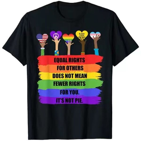 Designer T-shirts pour femmes en coton mélangé LGBT Str tee top Shorts Colorful Stripe imprimé Crew Neck Sleeve Women Shorts Ladies solid Femme Vintage Tshirts Tops Tee