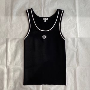  Tanques de mujer de diseñador Chaleco camisola bordado con ajuste elástico de punto para adelgazar y uso externo