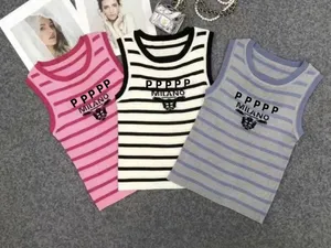 Designer Dames Tanks vesten Dames T-shirts tees Zomer geborduurd katoen Sexy tanktop klassiekers T-shirts Yoga Pak Gebreide Sport Femme Cropped Dames Tee Tops