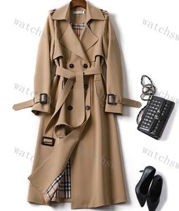 Trench-Coat de styliste pour femmes, Long, mode de luxe, revers d'automne, double boutonnage, trench-coat slim, manteau coréen élégant à lacets, manteau pour femmes