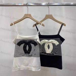 Designer Women's Tshirt New Striped Girl Suspende