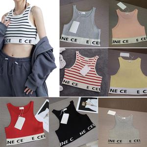 Designer Femme's Gite Tops courts tshirt gilets sportifs sexy tendance sans bretelles coloride à rayures