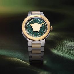 Designer dames 38 mm roestvrijstalen waterdichte horlogeband met saffierspiegel twee-pins timing kwarts bewegingsset vierkante damespolhorloges