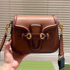 Ontwerper Dames Horsebit 1955 Zadeltas Italië Luxe Merk Reliëf Rundleer Mini Schoudertassen Dame Crossbody Singelband Kleine Vintage Handtas