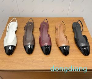 Designer Femmes Sandales Toe Boucle En Cuir Verni Crocodile Patchwork Mode Casual Chaussures avec Boîte et Sac À Poussière