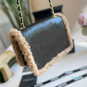 Designer- Dames Scheren Lambdenkool Crossbody Tas Mini Lammeren Wol Bont Messenger Handtassen Weefsel Ketting Strap Schouder Handtas Luxurys Tassen