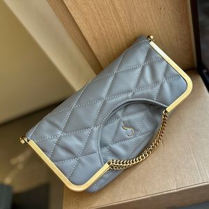 Designer Dames Schoudertas Leer Diamant Plaid Gouden Hardware Metallic Sluiting Luxe Handtas Clutch Bag Oksel Sacoche Multi Styling Crossbody Tas Make-up Sacoche