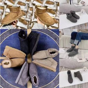 Designer Women Snow Boots Warm platform Australisch rendier Brown Boot Indoor Australi￫ Tazz Slipper Huisschoen Winter Lazy Fur Booties