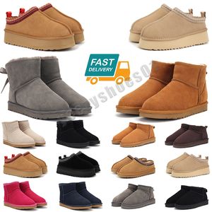 Designer Femmes Neige UG Boot Bottes Bailey Bow Glitter Drill Diamond Winter Femmes Australie Bottines Châtaigne Mini Boot Beige Tasman Slipper Chaussures Australie