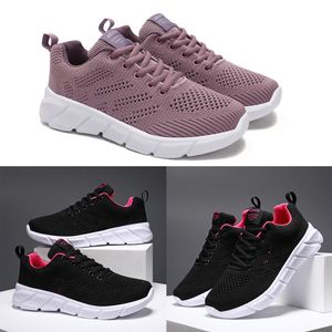 Designer vrouwen lente ademende hardloopschoenen zwart paars zwart rose rode dames buiten sport sneakers color145