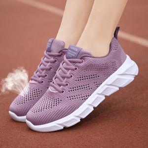 Designer femmes printemps respirant chaussures de course noir violet noir rose rouge femmes baskets de sport en plein air Color32