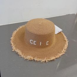 Designer Women Straw Hat Men Letter Emmer hoeden Strand gras Braid Casual Fashion Summer Sunhat geweven visserscap