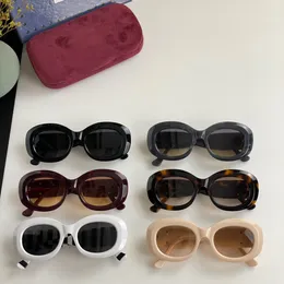 Lunettes de soleil femme design petit cadre cadre ovale 0985 femmes lunettes de soleil de tourisme de loisirs douces et légères couleur Hawksbill avec boîte d'origine