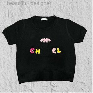 Designer Women Sweater Early Spring Womens Sweaters Designer Sweater Women Fashion kralen Letters Knitwear Women Slim Korte Sleeve gebreide tops