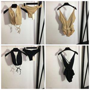 Diseñador Mujer Traje de baño Split Mujer Traje de baño Sexy acolchado Push Up Bikinis Traje de baño de una pieza Sin espalda Vacaciones en la playa Trajes de baño femeninos Sujetador de playa Conjunto de bikini breve