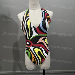 Diseñador mujer traje de baño multicolor de una pieza trajes de baño sexy de la cruz del verano trajes de baño de lencería deportiva