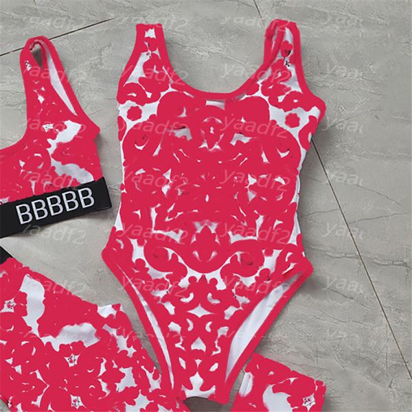 Designer femmes maillots de bain imprimés Yoga tenues sangle lettres Design Sportswear une pièce rembourré femme maillots de bain