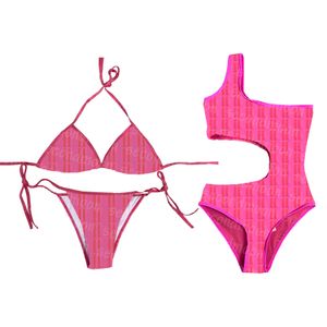 Designer Women Swimwear Sexy Hollow Swimsuit Letter Print Bathing Suit twee delige bikini set