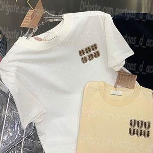Designer femmes T contraste couleur t-shirts hauts strass lettre à manches courtes chemises décontracté vacances fille dame chemise 2024