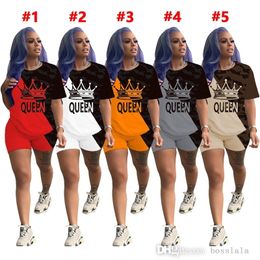 Designer Women Tracksuits Summer Sexy Short Sleeve en Shorts Pakken Twee -delige set Letter Gedrukte Yoga Pants Outfits