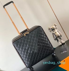 Valise de voyage de styliste pour femmes, valise de marque de luxe personnalisée, motif à rayures initiale, bagage classique