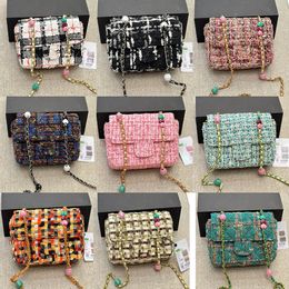 Designer Femmes Tweed Matelassé Mini Flap Sac À Bandoulière France Marque De Luxe Laine Poule Bandoulière Sacs À Main Lady Cross Body Candy Chaîne Sangle Laine Petits Sacs