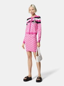 Diseñador Mujeres Sweaters de vestimenta de dos piezas Top de elástica Sweater con estampado con estampado a rayas con estilo de mujer