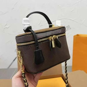 Designer Vrouwen Vanity Monogrammen Crossbody Tas Luxe Ontwerpers Tassen Parijs Merk Leer Gedrukt Omgekeerde Canvas Schouder Handtassen Dame Kleine Cosmetische Doos