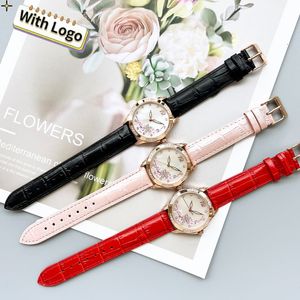 Matrícula de diseño para mujeres de diseñador Versión original de alta calidad, Clover Butterfly Diamond Genuine Leather Watch Strap Versión original de la pulsera de mujeres de lujo