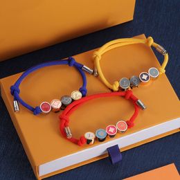 Designer vrouwen geweven armband kleurrijk verstelbare bedelarmband klassiek rood touw sieradenliefhebbers geschenkbetrokkenheid verjaardagscadeau met doos