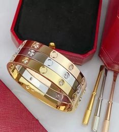 Дизайнерские женские браслеты039s, роскошный классический браслет с отверткой, подарки для мальчиков и девочек, ювелирные изделия из 18-каратного золота, нержавеющая сталь 316L6404665